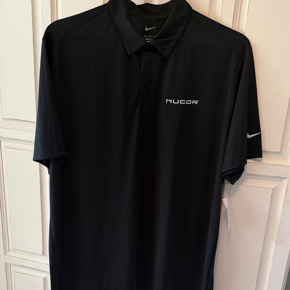 Black golf shirt
